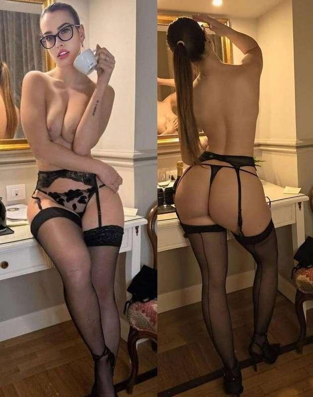 My bff @bella_nera is feeling extra slutty tonight! 😛😛 add n..