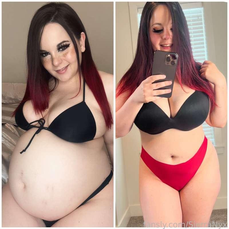 Since yall love my before and after pregnancy photos so much, here’s another :) 

#chubby #thick #bbw #mommy #milf #mombod #curvy #pregnancy #pregnant 