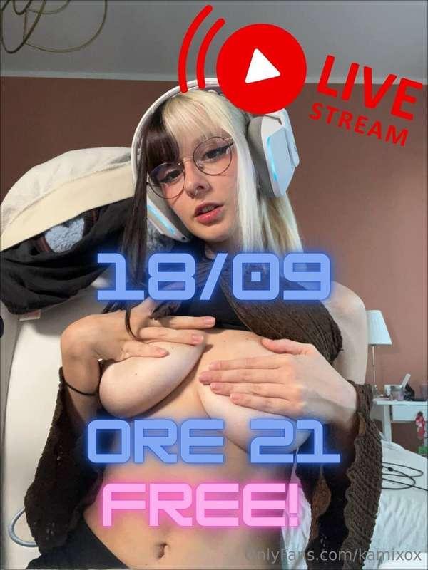 ***LIVE ONLYFANS*** **18 settembre ore 21** ⋅˚₊‧ ୨୧ ‧₊˚ ⋅ La..