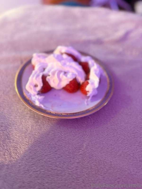  Had full intentions of eating those strawberries out of @li..