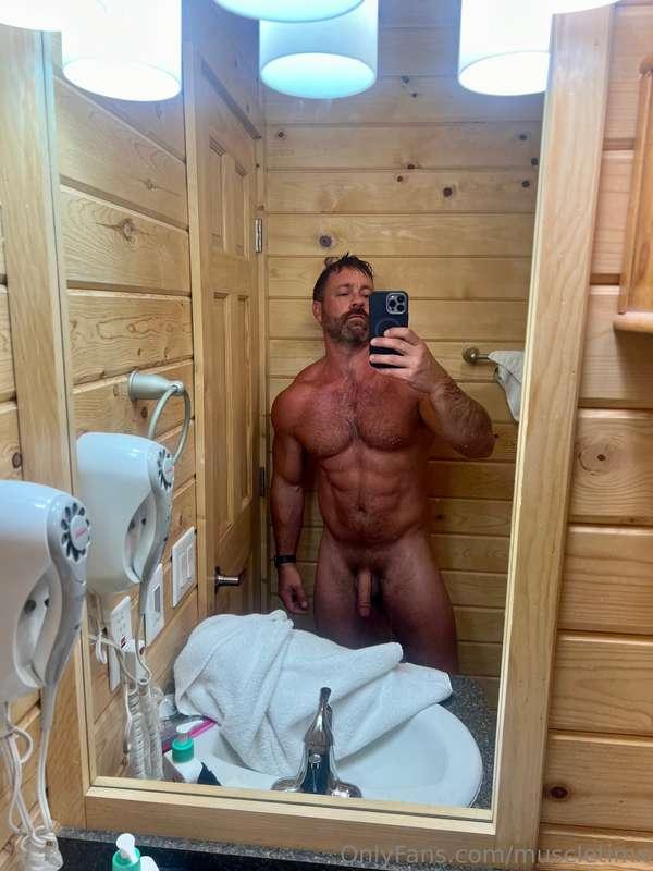 Nothing like a naked mountain man in a mountain rustic cabin..