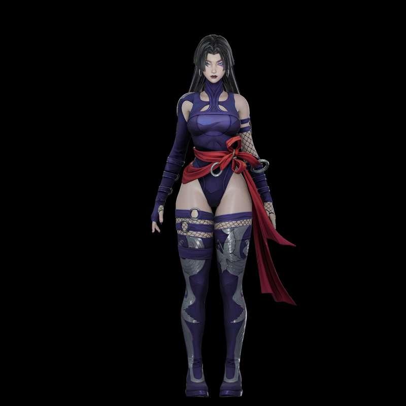 PSYLOCKE (Rough model throw-together)