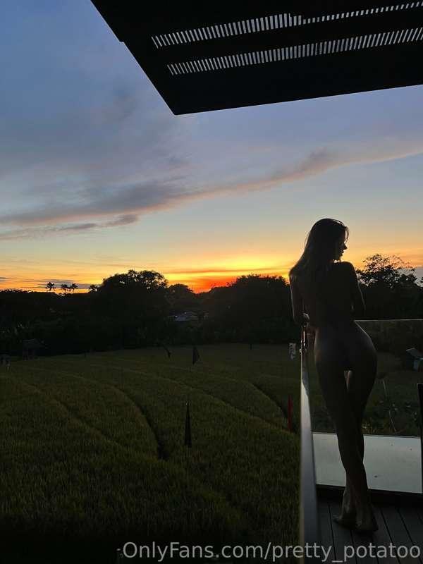 Watching a beautiful sunset😍