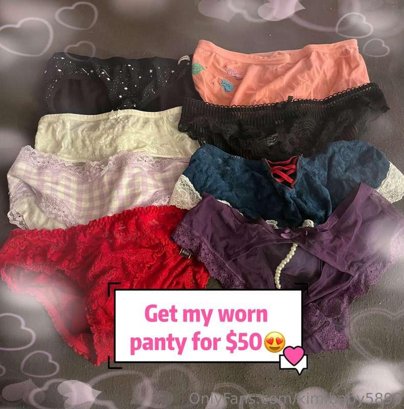 Get my worn panty for $50 😍