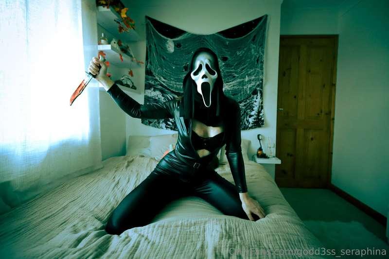 Ghost face, but with boobs and boots 😏  JOI GHOSTFACE VIDEO ..