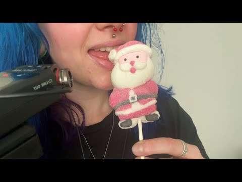 📣 EARLY ACCESS 📣 ASMR Eating Santa Marshmallow Lollipop 🎅