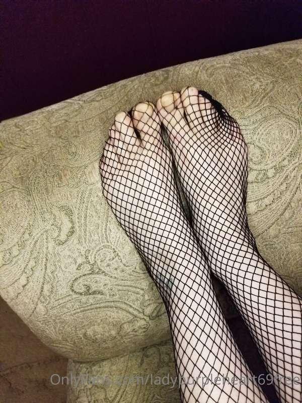 Request for some fishnet feet without heels…..fulfilled.  A ..