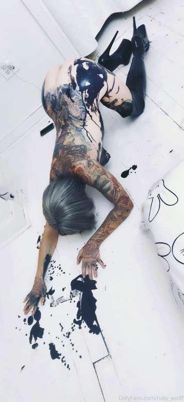 So I was playing in some liquid latex. I fucking love this m..