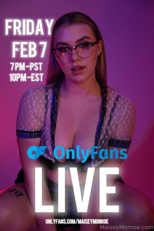 Going live this Friday!! 🥰💜 Happy to be back and healthy! Th..