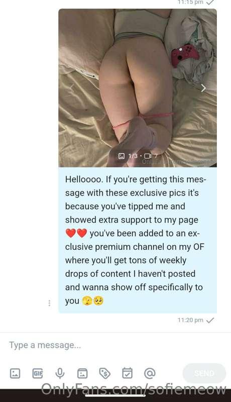 If you've tipped me this week go check your dms 🫣🫣🫣 youve ju..