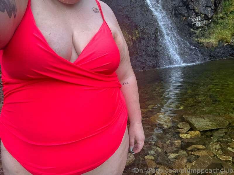 Just a big girl taking a dip in icy water