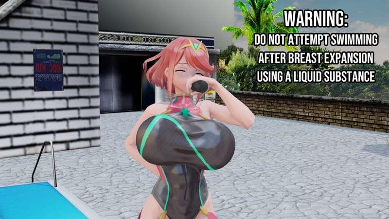 VIP Renders - Pyra and Mythra Dangers of Swimming after Breast Expansion