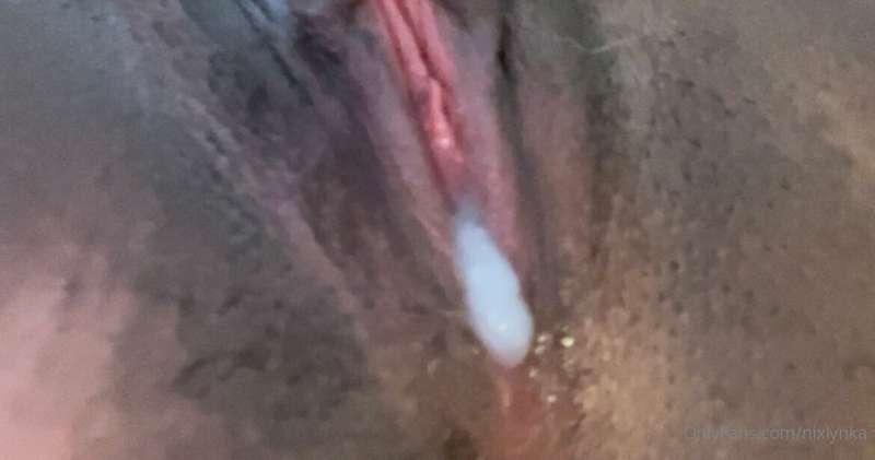 He creampied in me 👀👀 should I post his sticky goo oozing ou..