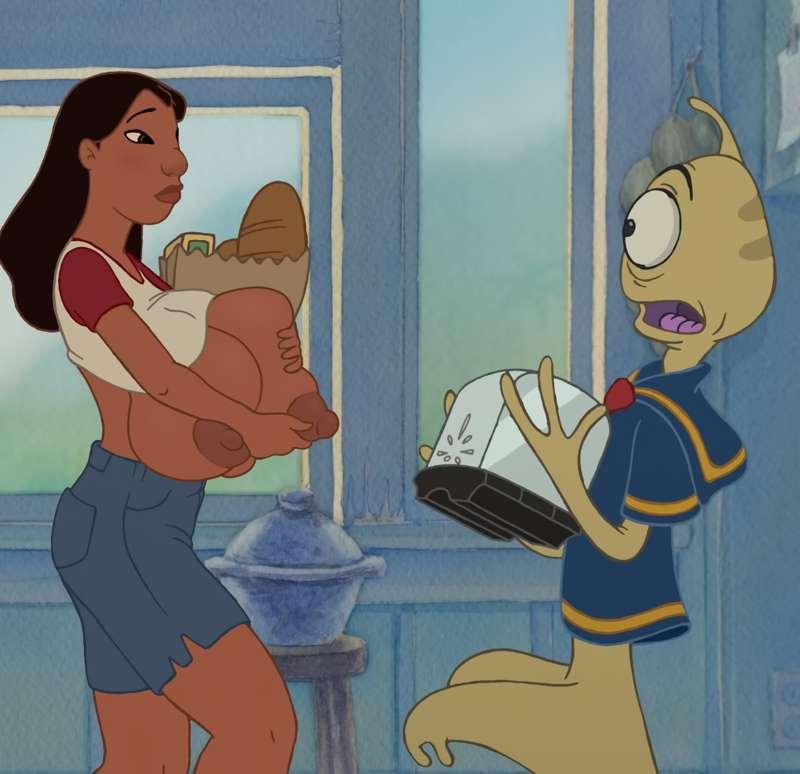 Nani's having trouble holding all that milk