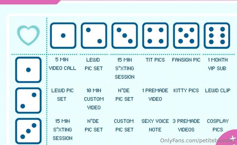 DICE GAME! Tip $10 to roll my 2 dices