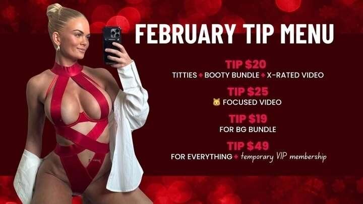 FEBRUARY TIP MENU ❤️💋🍒I saw my friend doing this and I thoug..