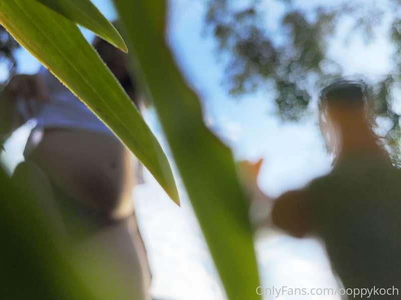 a little bug spying on Goddess from the grass, so small she ..