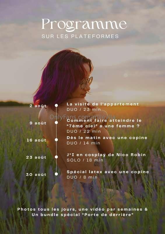 Fin du mois d’août, tout est dispo ! 🥰+ de 50 photos exclusi..