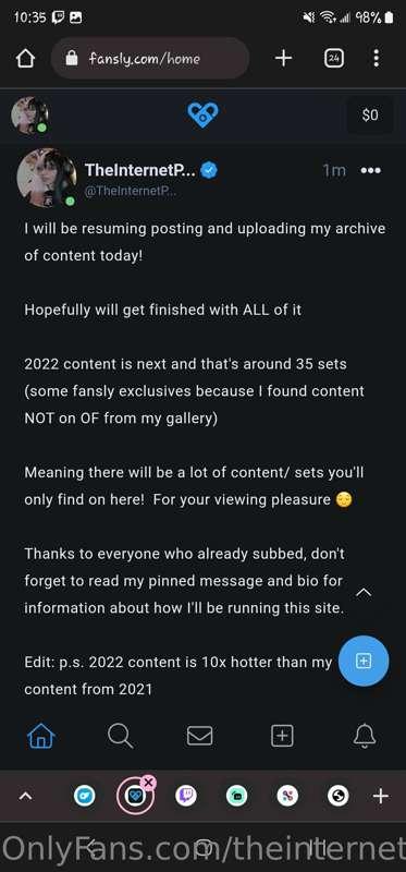 Hopefully will be finishing uploading my archive today! 

Do..