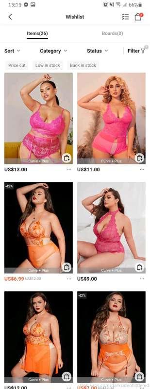 Soooo does anyone want to buy me some sexy lingerie to wear ..