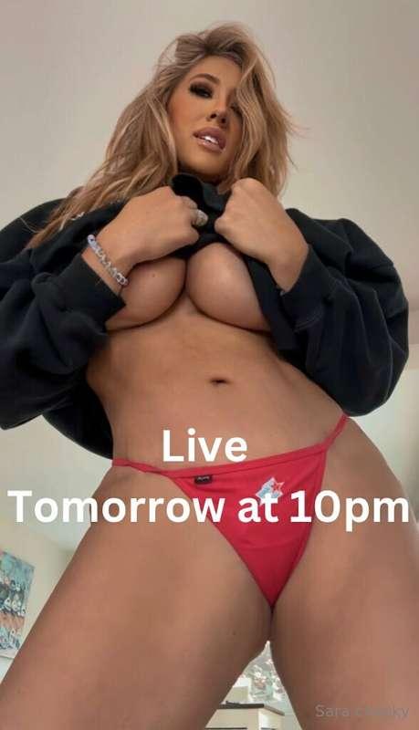 TOMORROW!!!!!!! I’ll be LIVE at 10pm ET!!!!!