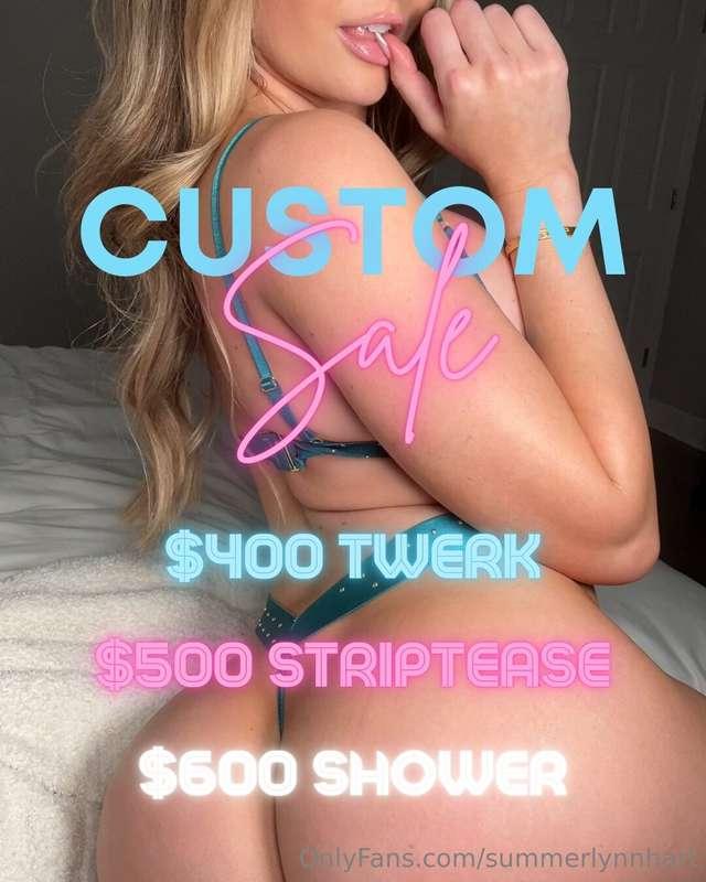 I usually don't offer customs on my free page but I thought ..