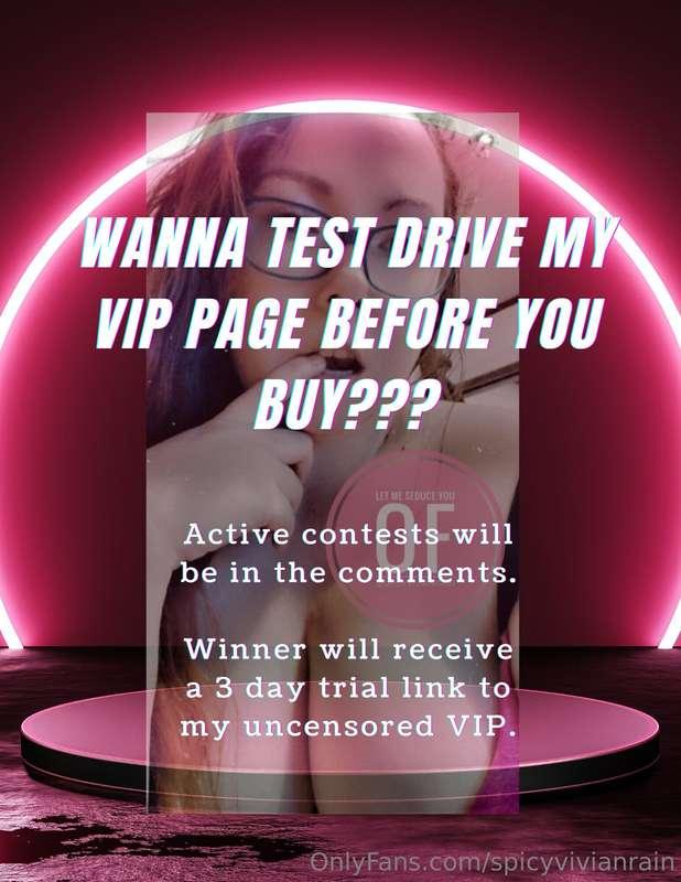 🥵👀🧖‍♀️ FREE TRIAL CONTEST!!

🫡 Entries will be done by DMing..