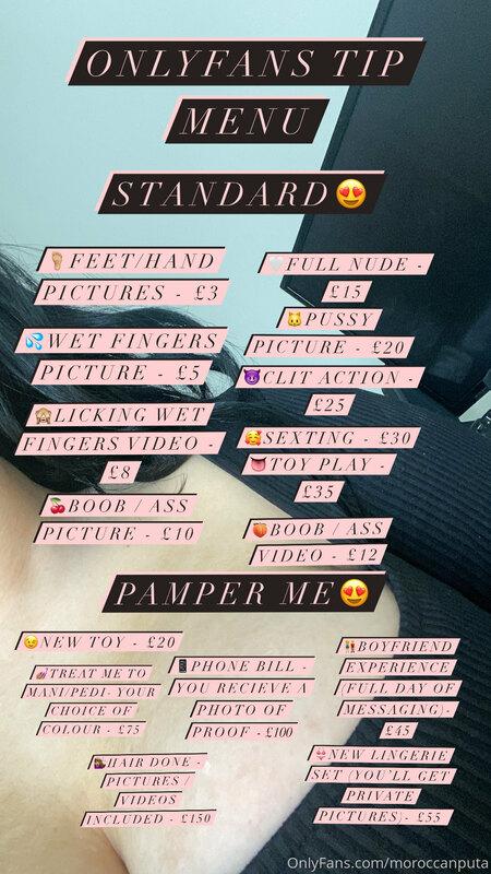 Don’t forget my tip menu ?