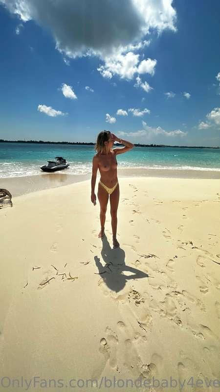 Went to an island and of course had to take off all my cloth..