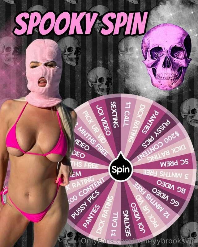 **SPOOKY SPIN FOR A GUARANTEED WIN** 👻 💗

New wheel to be sp..