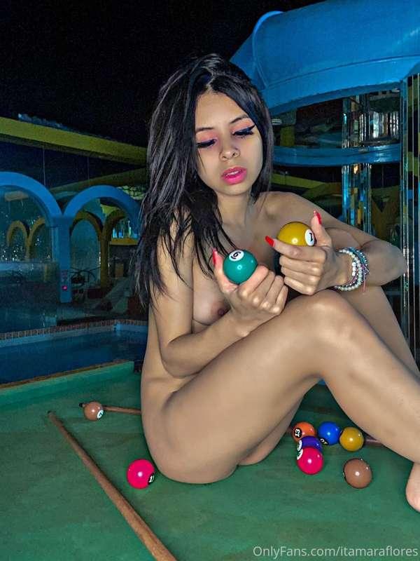 Contando as bolas de sinuca para ver se eu ganhei