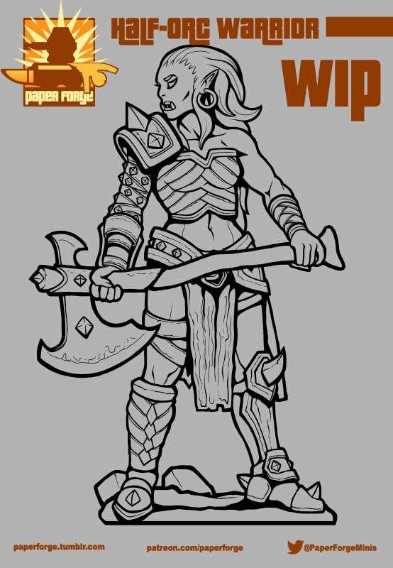 Half-orc warrior WIP