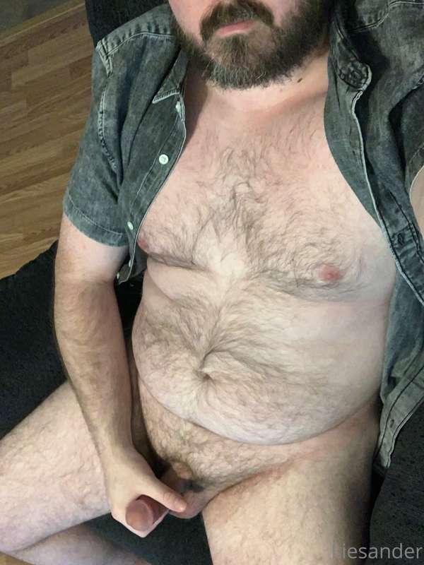 Come home, ditch pants, stroke cock