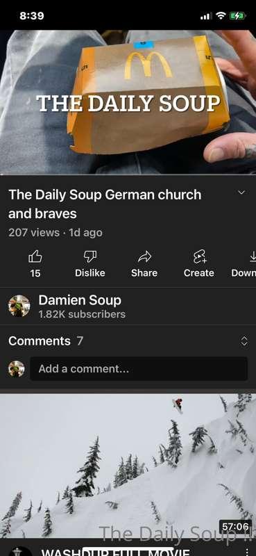 Damien soup on the youtube