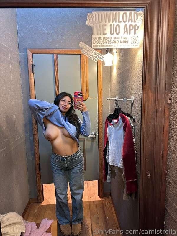 I just got walked in on by the fitting room attendant lol