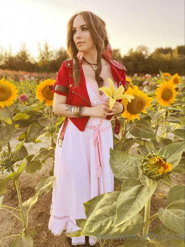 Last night I went to a farm to shoot my updated Aerith cospl..
