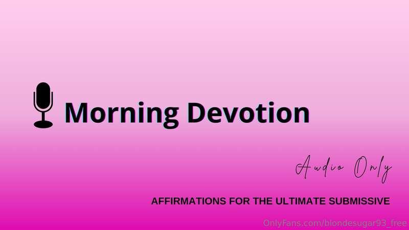 Morning Devotion : Affirmations For The Ultimate Submissive ..