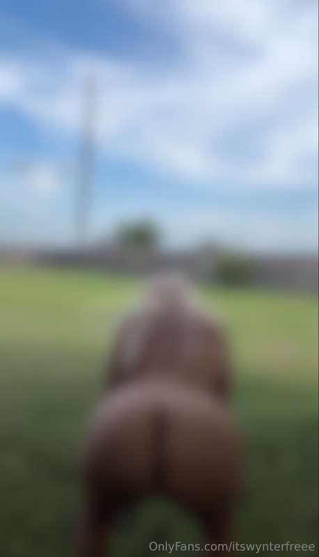 I was feeling bold in my backyard today. I stripped down and..