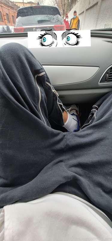 the seat heat made me hard even if alot of people are walkin..