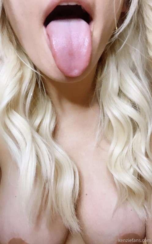 Licking the droplet off the tip like 💧👅