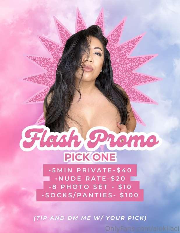 ### 📣NEW Flash Promo! 📣
Post will be removed in less than 24..