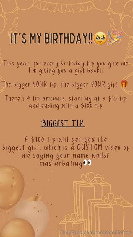 Head over to my VIP page for some birthday fun😍🎉

@toni-cami..