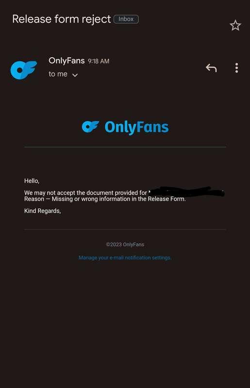 OnlyFans is being difficult once again. They rejected a rele..