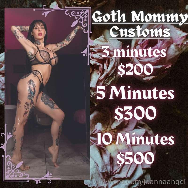 🥀 𝕲𝖔𝖙𝖍𝖎𝖈 𝕸𝖔𝖒𝖒𝖞 𝕮𝖚𝖘𝖙𝖔𝖒𝖘
***Early Bird Sale*** *Prices will go..