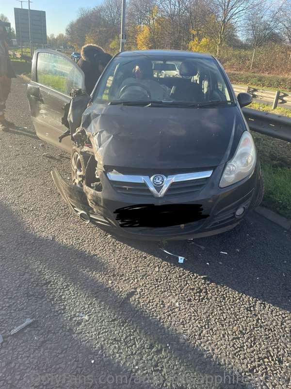 On my way to match @top_goddess and got hit by a lorry… this..