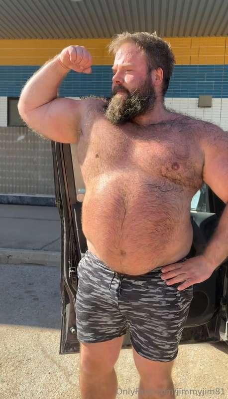 Sucking dad’s sweaty cock post workout
