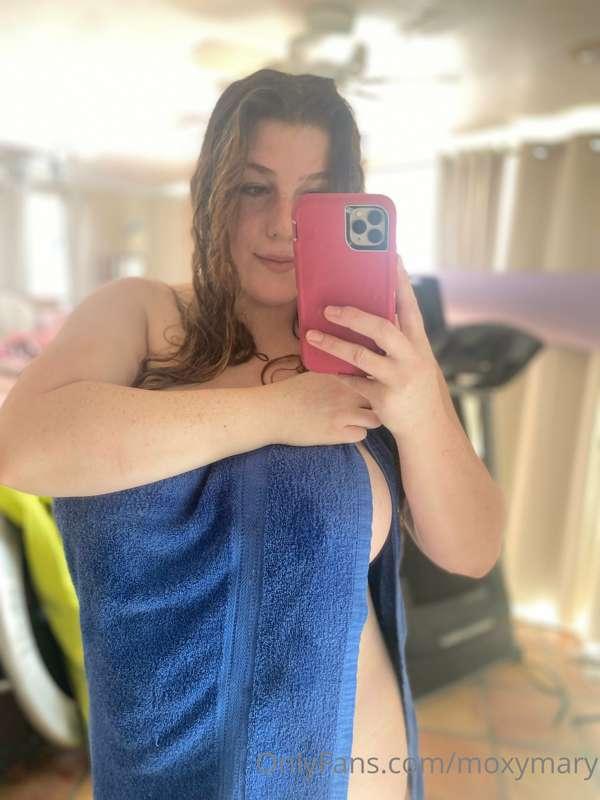The problem with being a large person is that bath towels ar..