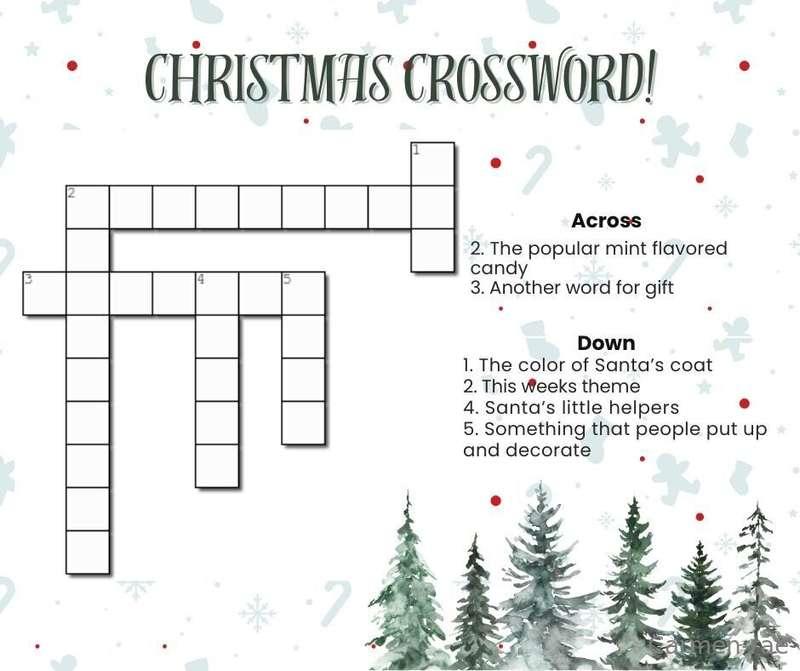 Complete the crossword then send it to me and pick a present..