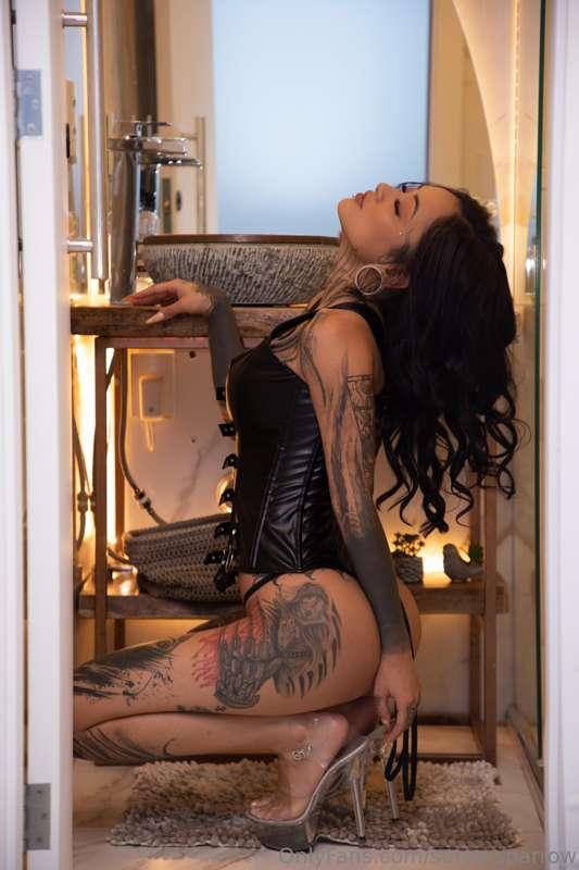 I'm already on my knees, now all I need is your cock throbbi..