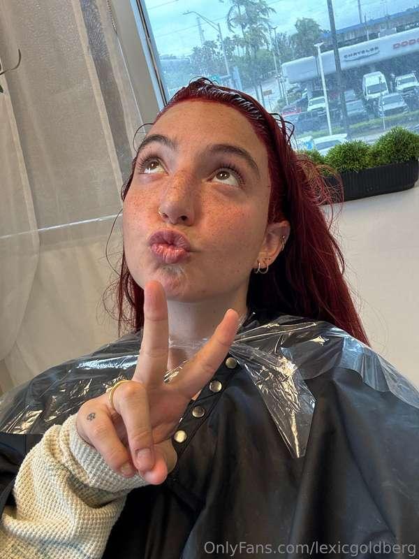The process at the hair salon always goes crazy then cute. I..